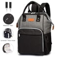 thumbnail image 2 of JASENX Waterproof Diaper Bag Backpack - Large Capacity - Grey and Grey, 2 of 4
