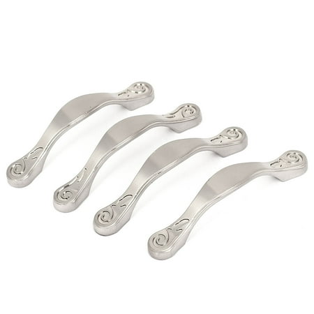 - Cabinet Cupboard Door Drawer Arch Bow Shape Zinc Alloy Pull Handle Silver Tonex4