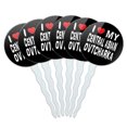 thumbnail image 1 of I Love My Central Asian Ovtcharka Stylish Cupcake Picks Toppers - Set of 6, 1 of 1