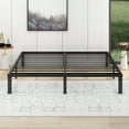 thumbnail image 2 of alazyhome 14 inch Metal Platform King Bed Frame with Heavy Duty Steel Slat Support, Black, 2 of 6