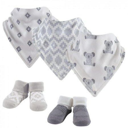 UPC: 0660168562088 | Hudson Baby Infant Cotton Bib and Sock Set 5pk  Koala  One Size
