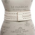 thumbnail image 2 of 2 7/8" (72mm) Wide High Waist Perforated Braided Leather Belt, 2 of 2
