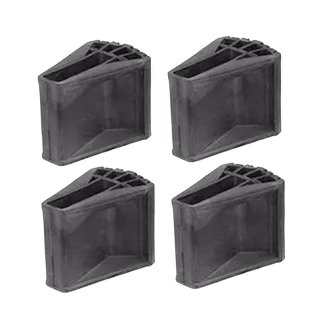 4 piezas escalera no slip pies cubiertas de durabilidad mejorada estabilidad protege su Negro