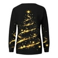 thumbnail image 5 of gakvbuo Ugly Christmas Sweater for Women 2024 Funny Christmas Sweatshirt Crewneck Xmas Print Long Sleeve Blouse Party Pullover Sweatshirt Tunic Tops Hoodless Shoulder Sweatshirt Gifts for Christmas, 5 of 6