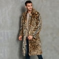 thumbnail image 1 of Abrigo cálido de invierno para hombre, abrigo de piel de moda informal, abrigo largo de piel gruesa, gabardina de gran tamaño para hombre, 1 of 6