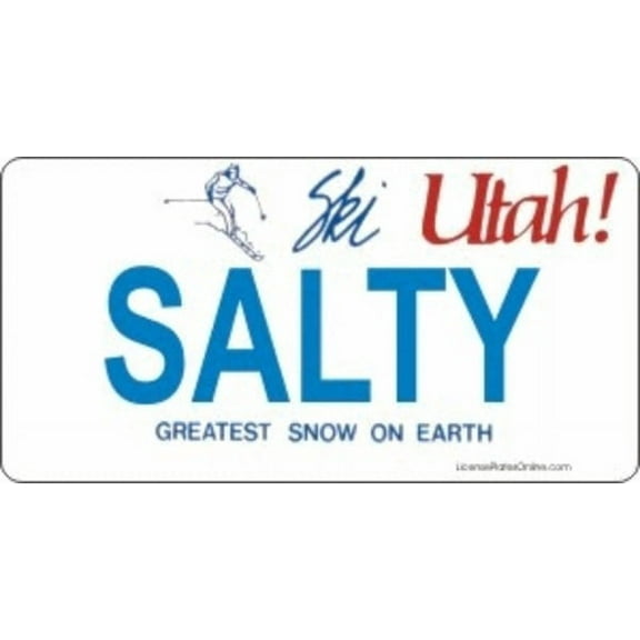 Design It Yourself Custom Utah Plate #2. Free Personalization on Plate