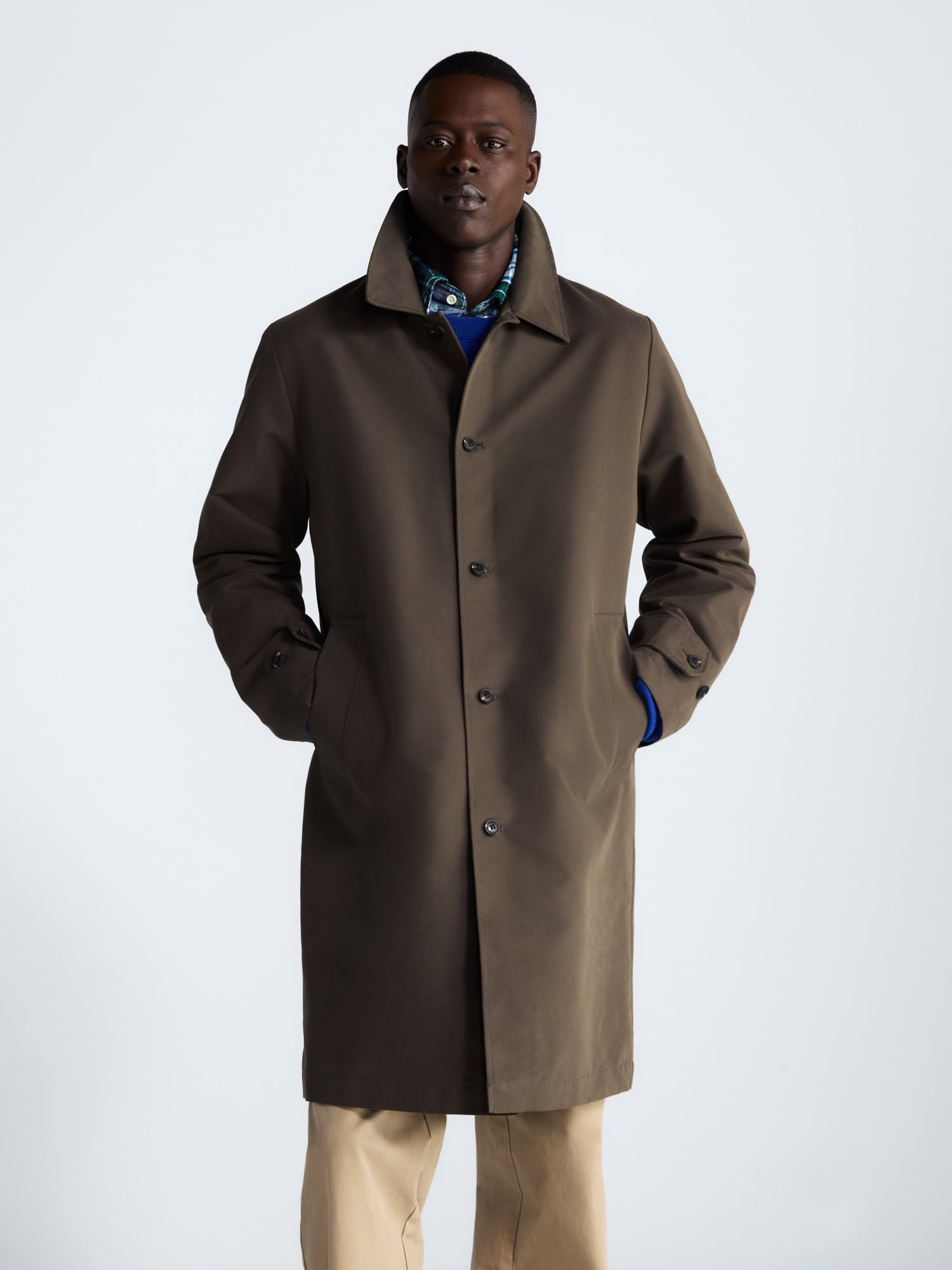 Free Assembly Men's and Big Men's Lightweight Trench Coat, Sizes XS-3XL