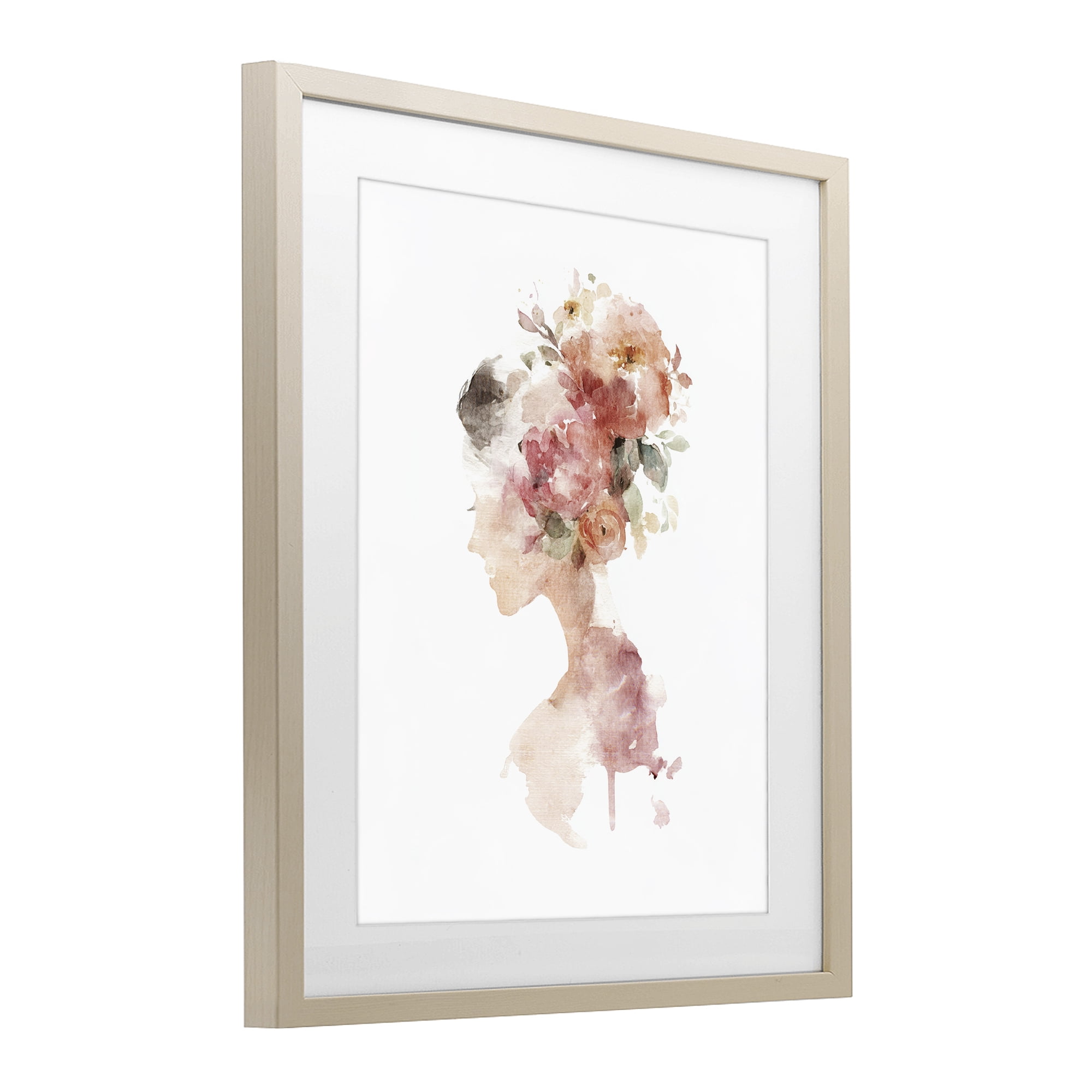 Stupell Industries Flowing With Petals Portrait Birch Framed Print Under Glass, design by Svetlana Aleynikova