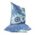 thumbnail image 2 of Sunny Blooms Indoor/Outdoor Pillow with Removable Cover in Blue 18x18, 2 of 6