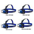 thumbnail image 3 of Sonducket Faro recargable para exteriores, faro para acampar, senderismo, pesca, lámpara de cabeza conmutable, diadema, luz para Camper, iluminación Ropa Deportiva, Zapatos Luz Blanca Amarilla Sonducket OD029334-01, 3 of 6