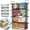 Black, variant on SUNALLY Freezer Organizer Bins 4 Pack, Stackable Freezer Baskets with Foldable Handle for 3.5-7 Cu.FT Deep Chest Freezer Organization, Coated Metal Storage Bins Black