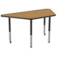 thumbnail image 6 of ECR4Kids 30in x 60in Trapezoid Premium Thermo-Fused Adjustable Activity Table Oak/Navy/Black - Super Leg, 6 of 8