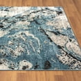 thumbnail image 4 of Luxe Weavers Modern Abstract Marble Swirl Blue 8x10 Area Rug, Indoor Carpet, 4 of 10