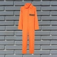 thumbnail image 4 of Aihuaihua Adult Orange Prisoner Jumpsuit Jail Inmate Male Prisoner Stage Show Party Fashion Gothic Vintage, 4 of 5