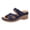 Blue, variant on Rokment Women's Arch Support Orthopedic Wedges Sandals Comfortable Leather Platform High Heels Dressy Slip on Fashion Casual Summer Walking Slides Slippers Adjustable Black Size 6