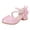 Pink, variant on Toddler Girl Dress Shoes Elegant Sandals With Classic Bow Pearl Dressy Low Heel Kids Shoes Occasions Wedding Party Princess Shoe