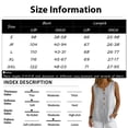 thumbnail image 3 of Qwertyu Cotton Linen Tank Tops for Women V Neck Button Down Shirts Lightweight Breathable Summer Casual Sleeveless Blouses 2026 Light Gray S, 3 of 7