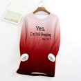 thumbnail image 2 of Lindreshi Plus Size Womens Clothes Women Thick Fleece Sweatshirt Long Sleeve Print Velvet Warm Round Neck Underwear Tops, 2 of 3