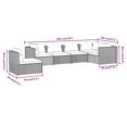 thumbnail image 4 of vidaXL 6 Piece Garden Lounge Set with Cushions Poly Rattan Grey, 4 of 4