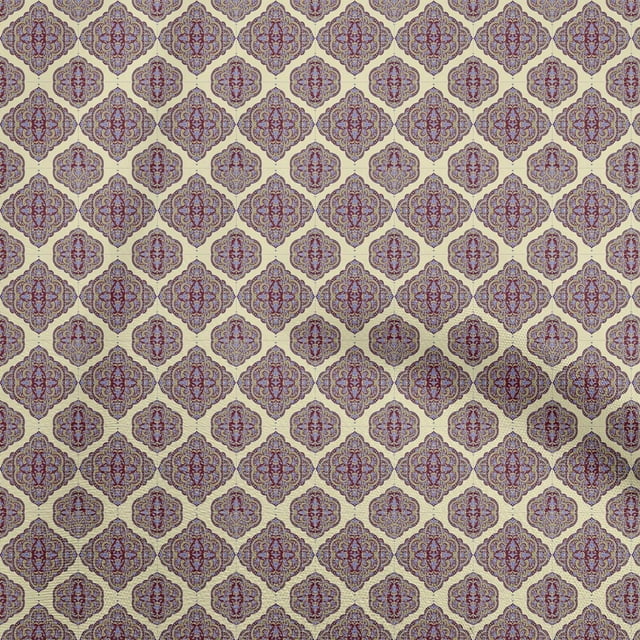 oneOone Velvet Light Yellow Fabric Damask Fabric For Sewing Printed Craft Fabric By The Yard 58 Inch Wide