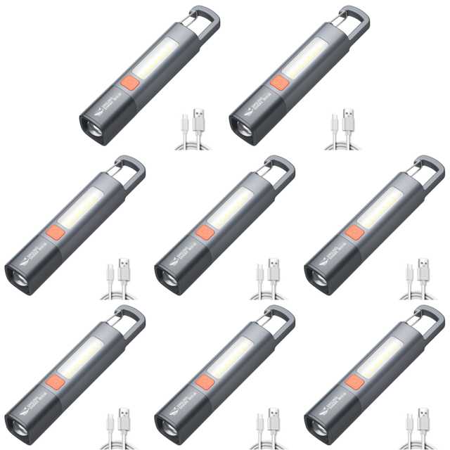 Ligera de campamento LED Torch de campamento compacto recargable para escalar senderismo