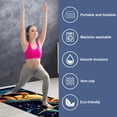 thumbnail image 2 of Dinosaur Gym Towel with Storage Bag, 72.8"x26.8", Suitable for Yoga, Pilates, Fitness - Yoga Blanket, Hot Yoga Towel, Yoga Towels Included, 2 of 6