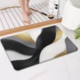 thumbnail image 4 of Black White Gray Gold Marble Pattern Bathroom Rugs Mat,Non Slip Microfiber Bathroom Rug,Rubber Backing,Soft Bathroom Mats for Bathroom Floor,Tub and Shower,17x27in(43x68cm), 4 of 5