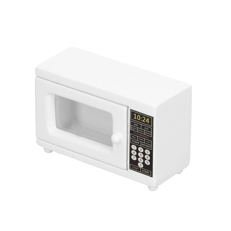 Mini Microwave Oven Model, Fine Craftsmanship Vivid Delicate Dollhouse Microwave Oven Mini Portable for Dollhouse Decorations