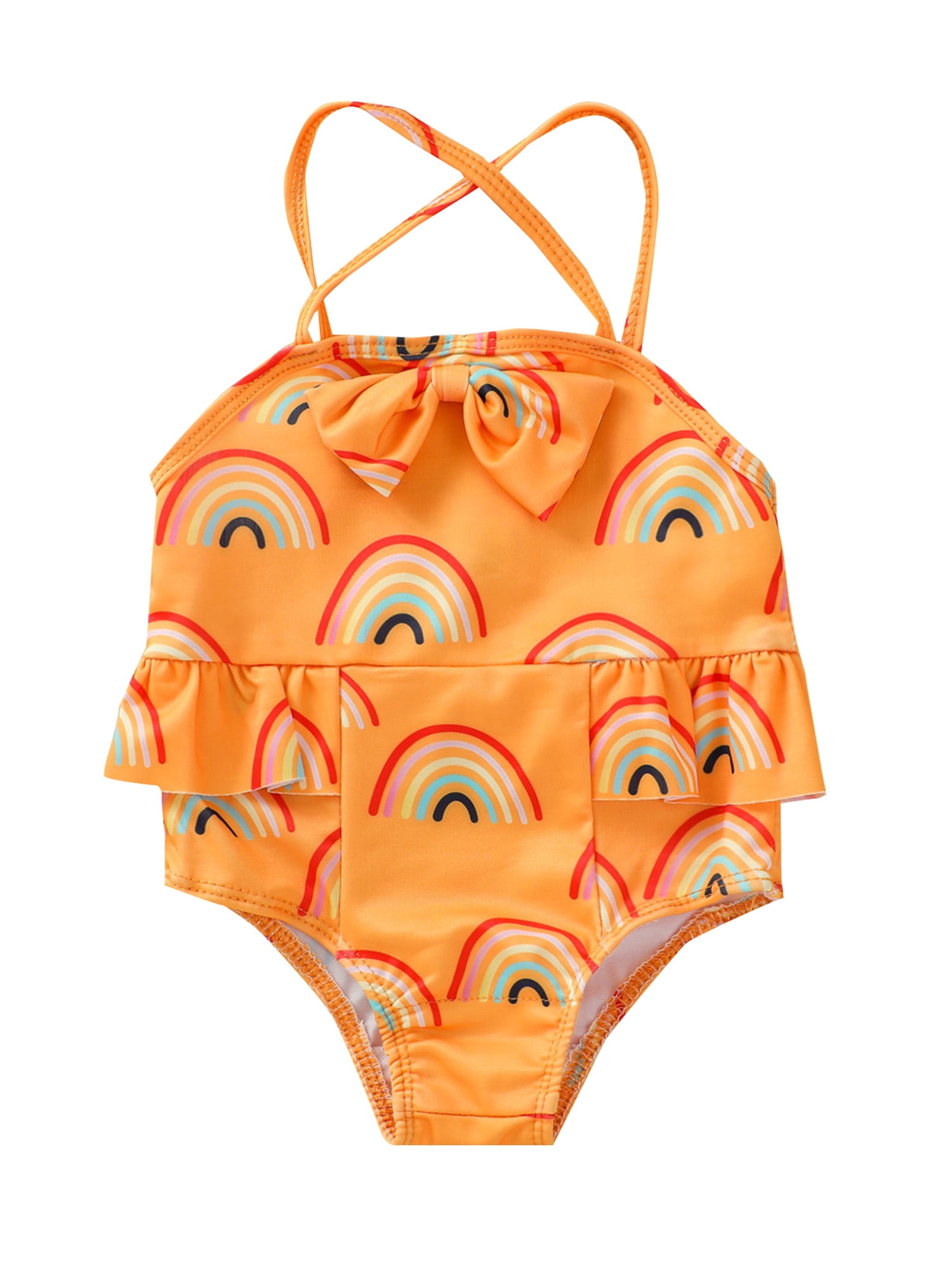 Gwiyeopda Toddler Baby Girl Swimsuit One Piece Backless Swimwear
