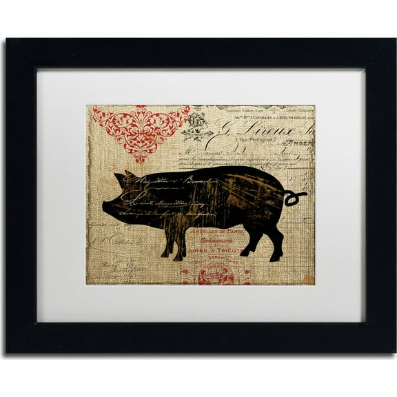 Trademark Fine Art "Paris Farms II" Canvas Art by Color Bakery, White Matte, Black Frame