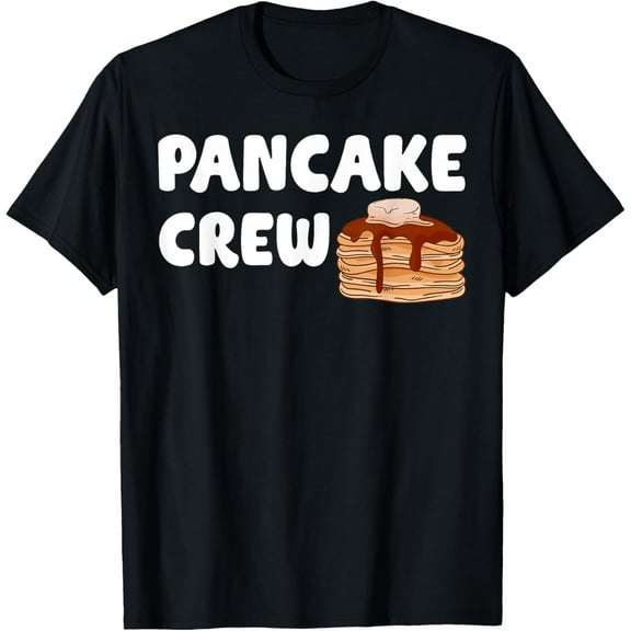 men and women can wear，Pancake Crew Funny Pancake Lover Pancake Christmas Pajama T-Shirt