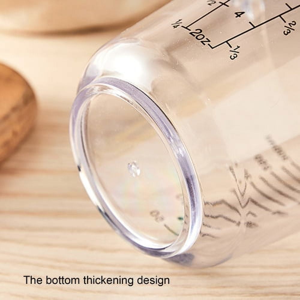 Small Plastic Measuring Cup, 6oz Capacity Stackable Clear Measuring Jug Graduated Liquid Cup for Cooking, Baking,Lab