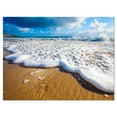 thumbnail image 2 of Foaming Ocean Waves on Sand - Extra Large Seascape Art Canvas, 2 of 3