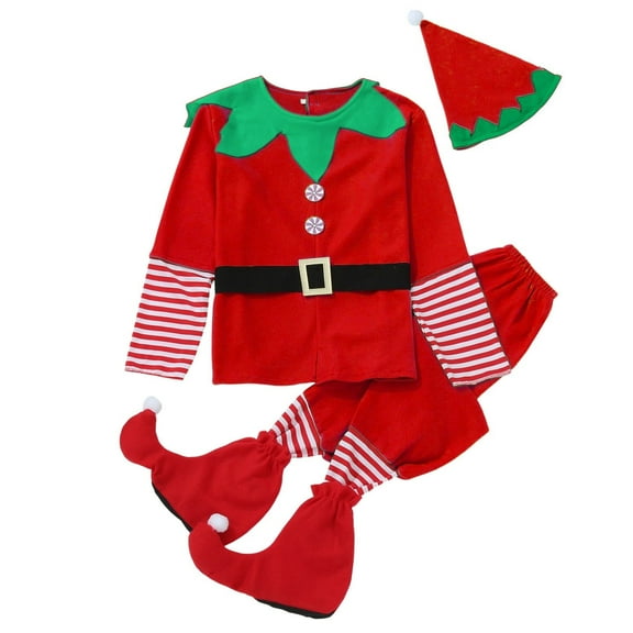 Tiweut Family Christmas Matching Sets Elf Santa Outfit Funny Adult Women Velvet Dresses Comfort Holiday Party Men Xmas Outfit Hat,Red,Dad:160