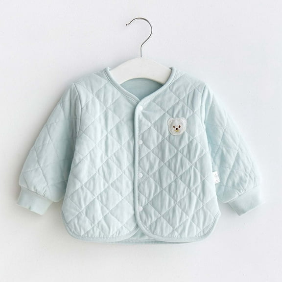 Baby Girls Winter Coat Dinosaur Print Lightweight Jacket Windproof Jacket for Baby Boys Child Puffer Jacket 3-6 Months