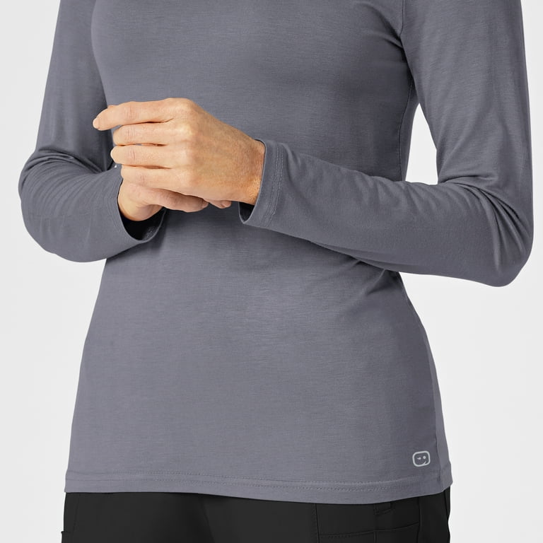 Silky Long-Sleeve Tee Tees & Sub-Scrubs - Walmart.com