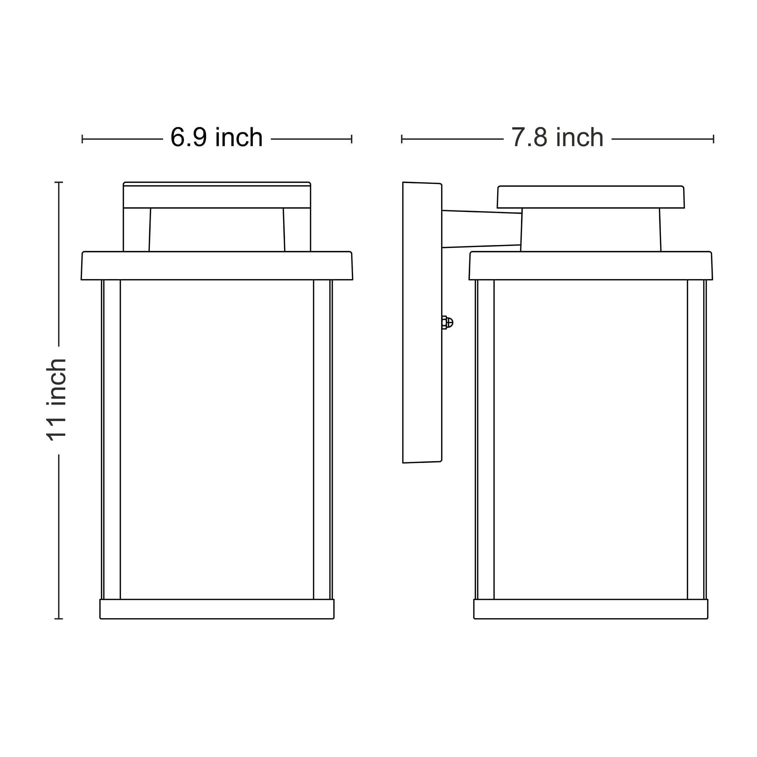 Philips LED 50-Watt Outdoor Rectangular Wall Lantern, Bright White Dimmable, Mounting Plate (1-Pack)