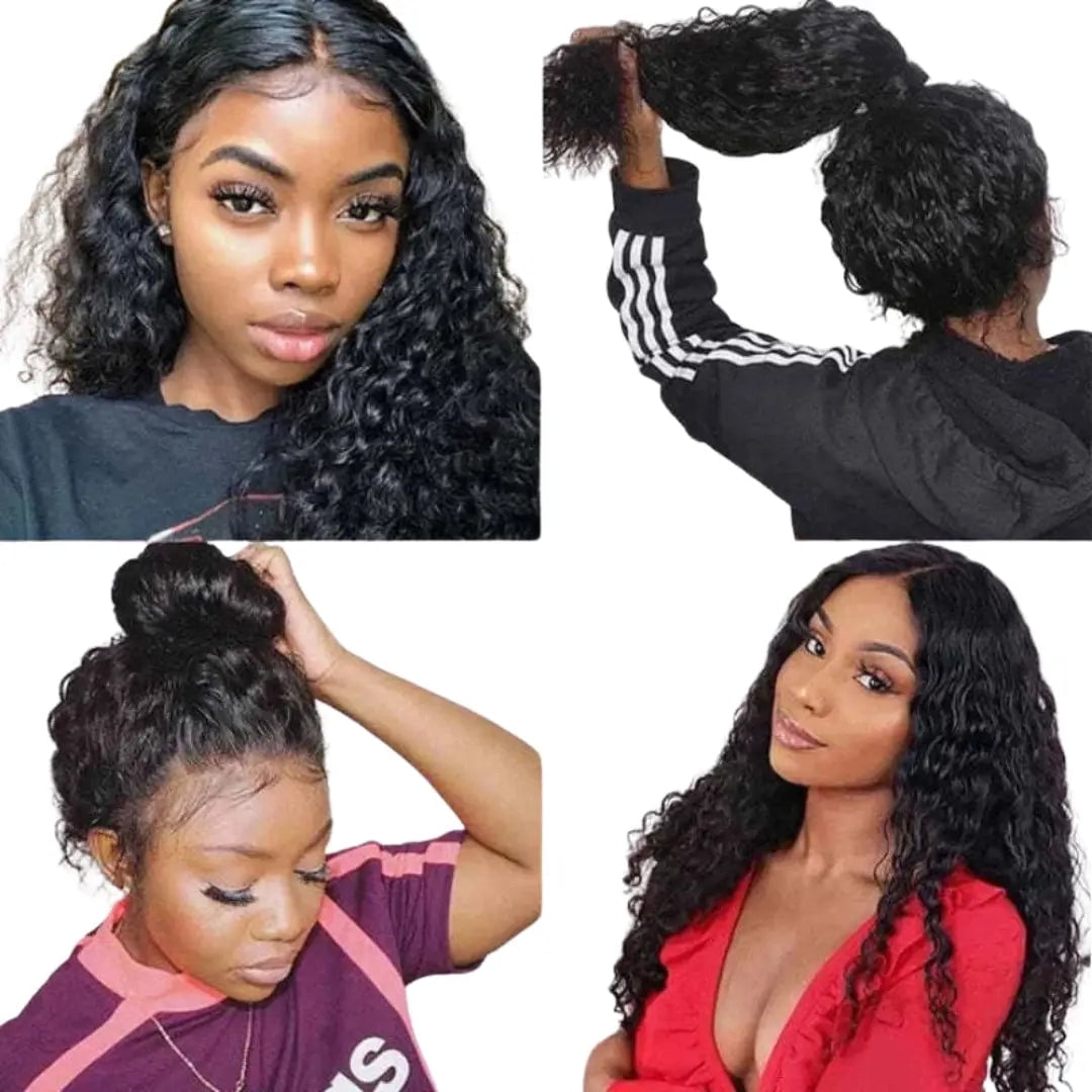 Hair Topic 10A Brazilian Full Lace Human Hair Deep Wave Wig- 24"-26"