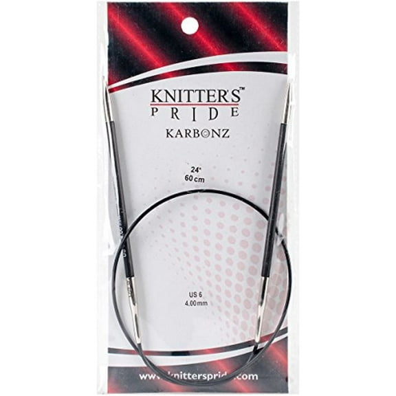 Knitter's Pride-Karbonz Fixed Circular Needles 24"-Size 6/4mm