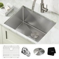 KRAUS Standart PRO™ 24” Undermount 16 Gauge Stainless Steel Single Bowl Laundry Utility Sink
