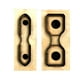 thumbnail image 1 of 2 Piezas De Hoja De Acero, Madera, Troquel, Bolsa, Correa, Corte, , Cuero, Artesanía, Punzón, 1 of 8