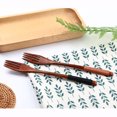 thumbnail image 3 of EeaseMX Tenedor de madera de estilo japonés (6 unidades), vajilla para el hogar, utensilios de comida para niños (hilo marrón y negro), 3 of 7