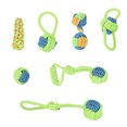 thumbnail image 1 of 7 juguetes de cuerda para perros resistentes a las mordeduras, limpieza y rechinamiento de dientes, juego de pelotas interactivas para masticar para perros y gatos., 1 of 14