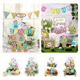 thumbnail image 6 of Coffee Table Tray Decoration,12 Pieces Spring Tiered Tray Decor Flower Wooden Signs Floral Plants Table Centerpieces Spring Decorative Signs For Spring Home Table Shelf Decoration, 6 of 9
