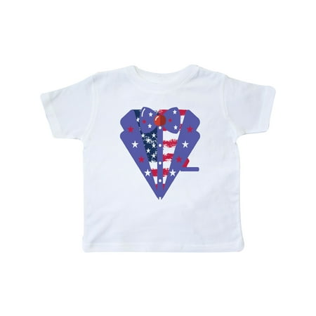 

Inktastic American Flag Tuxedo 4th of July Gift Toddler Boy Girl T-Shirt