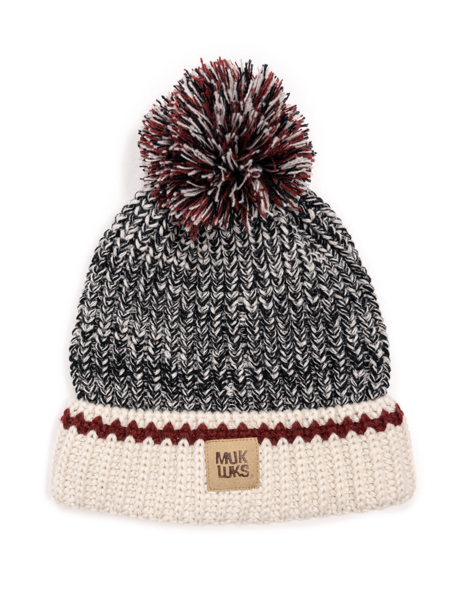 MUK LUKS Women's Marled Chunky Knit Winter Hat and Gloves Set, 2PC Set