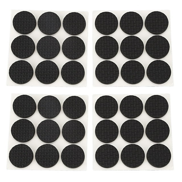 36Pzs Protector de Almohadilla de Pata de Silla Mesa Espuma Negra Autoadhesiva