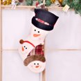 thumbnail image 2 of 3 uds decoraciones navideñas rejilla calcetín navideño colgante Santa Claus muñeco de nieve alce bolsa de regalo 42*26*22cm, 2 of 5