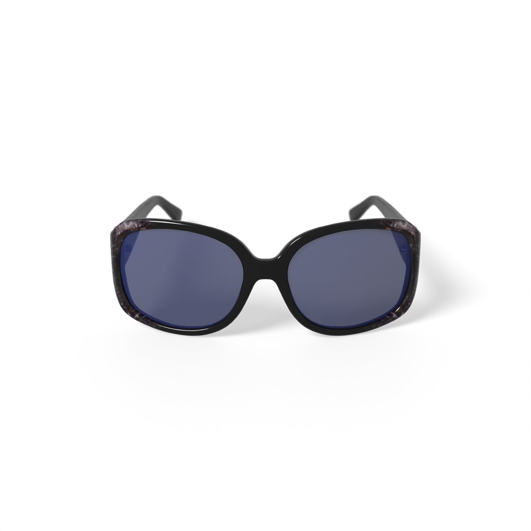Walmart Women's Fashion Sunglasses, FM13024, 57-16-135, Black, with Case