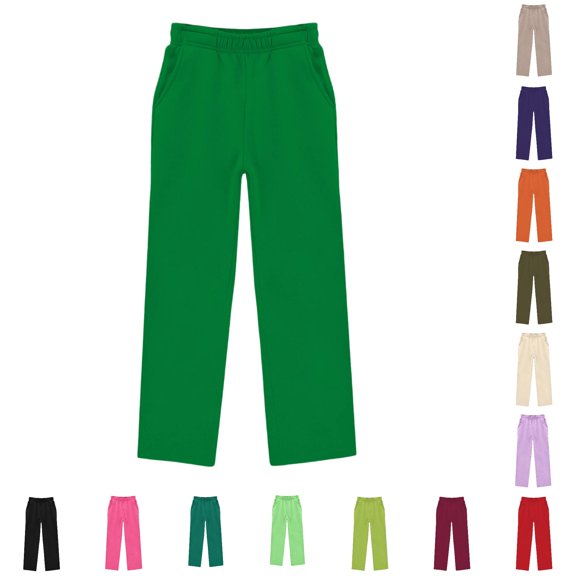 Girls Stretch Soft Casual Pants with Elastic Waistband Comfortable Playwear for Toddlers and Kids Girl Clothes 11-12 Years